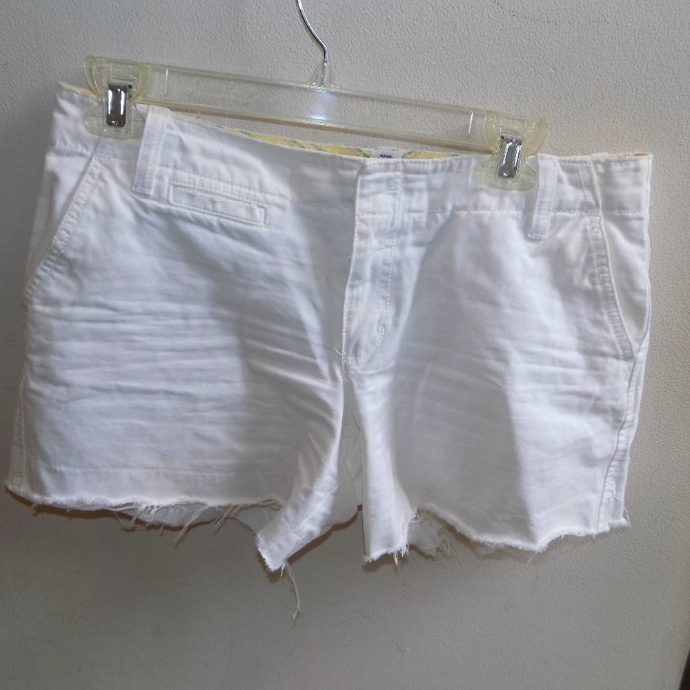 OLD NAVY White Cut Off Raw Hem Shorts Size 8